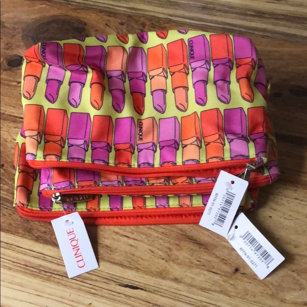 x3 Clinique makeup cosmetic bags NEW WITH TAGS